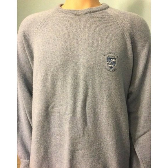 Mens Blue Lyle & Scott Simpsons Golf Shop Carnoustie Pullover Crew Sweater 2XL - Picture 6 of 12
